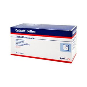 Cutisoft Cotton Schlitzkompressen 7,5x7,5 cm Steril