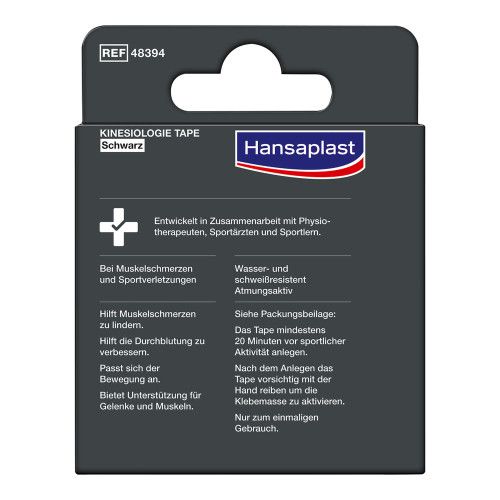 Hansaplast Sport Kinesiologie Tape 5 cmx5 m schwarz